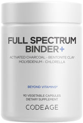 Codeage Binder Systemic bottle front view highlights vegan binder for daily support.