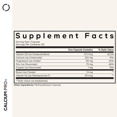 Codeage Calcium Pro+ capsules close-up for easy swallowing.