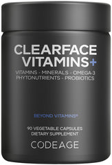 Codeage Clearface bottle pour shows easy daily dosage for skin support