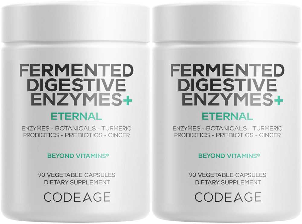 Codeage Fermented Digestive Enzymes bottle ready for daily digestion support.
