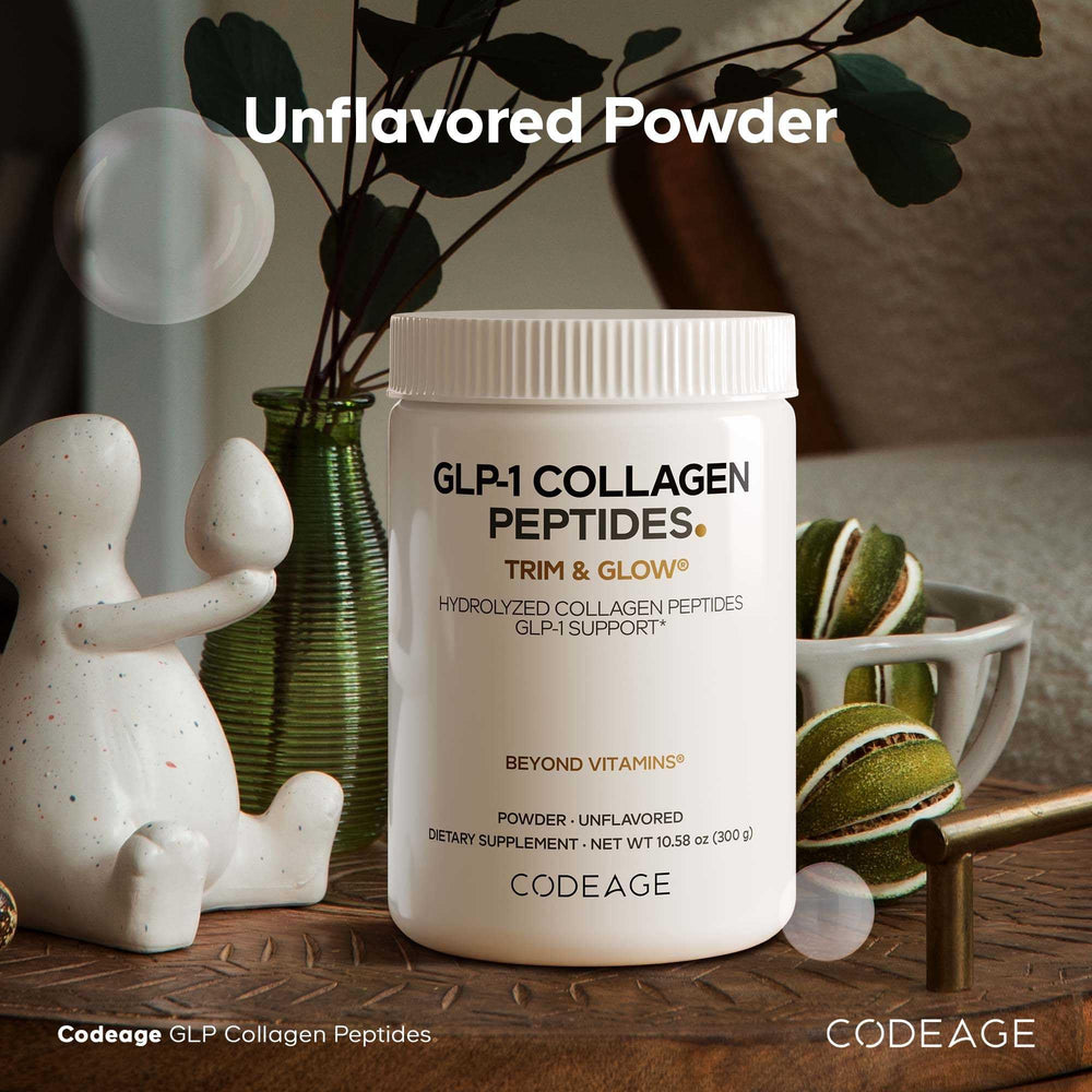 Codeage GLP-1 Collagen Powder used in baking and recipes.