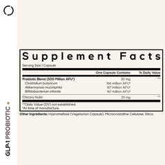 Codeage GLP-1 Probiotic+ front label highlights key ingredients for quick recognition
