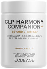 Codeage GLP-Harmony Companion+ bottle front for daily supplementation planning.