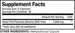 Codeage Beef Pancreas capsules close-up highlighting convenient dosage.