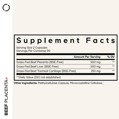 Codeage Grass-Fed Beef Placenta capsules for daily wellness.