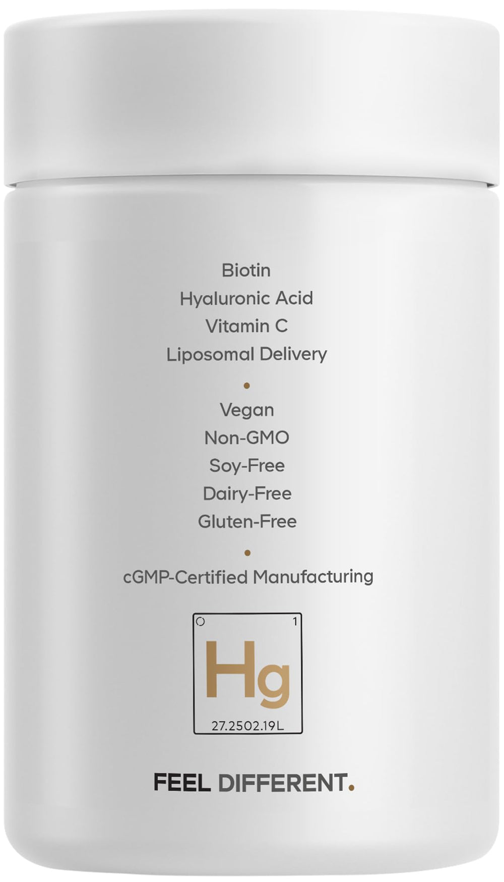 Codeage Hair Growth and Smooth Skin Max capsules close-up texture suggests liposomal delivery