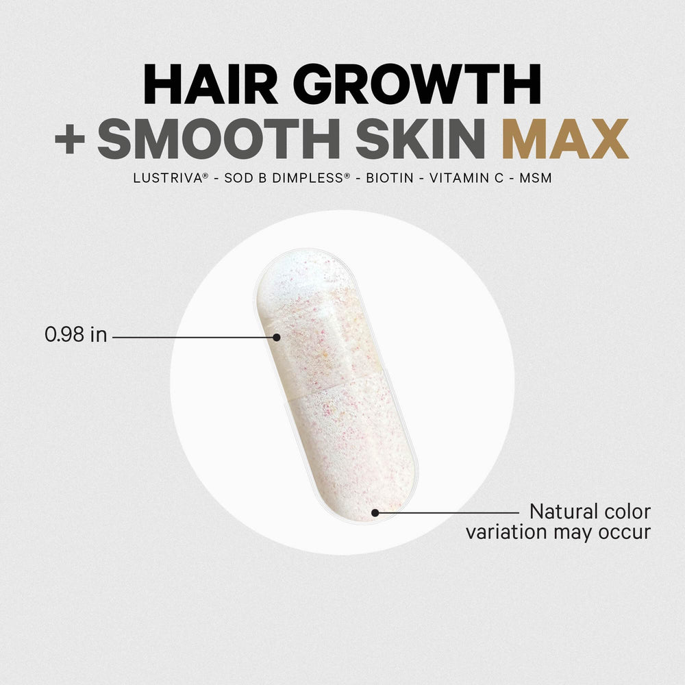Codeage Hair Growth and Smooth Skin Max glass bottle reflects premium packaging