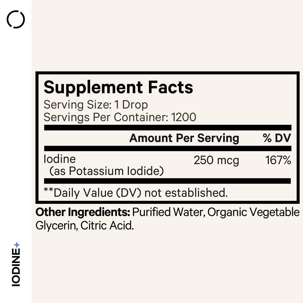 Codeage iodine drops dropper releasing liquid for easy dosing