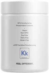 Codeage 30% kavalactones highlight in bottle label.