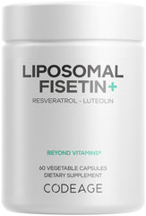 Codeage Liposomal Fisetin bottle front for daily wellness support