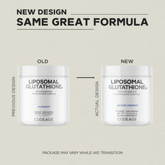 Codeage Liposomal Glutathione Powder pour-into-glass highlights convenient intake.