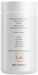 Codeage Liposomal Moringa+ vegan non-gmo label for plant-based nutrition