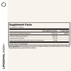 Codeage Liposomal NADH+ capsules close-up for easy daily supplementation.