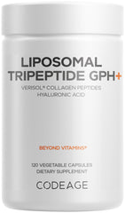Codeage Liposomal Tripeptide GPH+ bottle with capsules for daily skin support