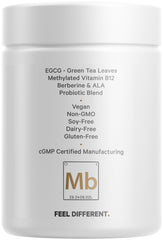 Codeage M-Burn Optimized 60-capsule bottle on a clean countertop for daily use.
