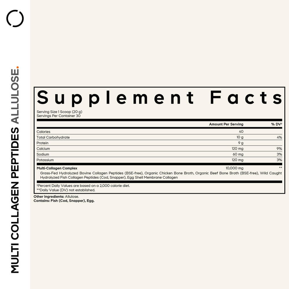 Codeage multi collagen allulose powder scoop ready for your daily serving.