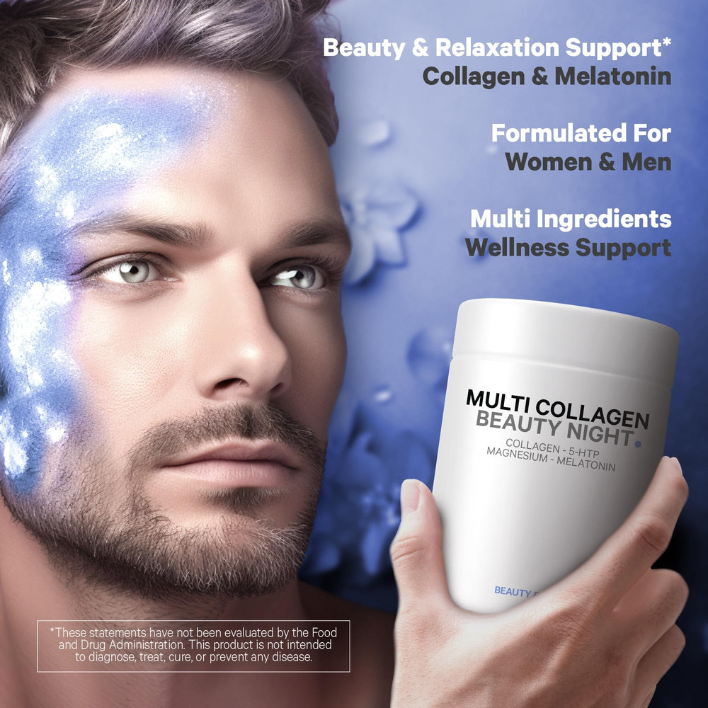Codeage Beauty Night capsules pictured for convenient nightly use.