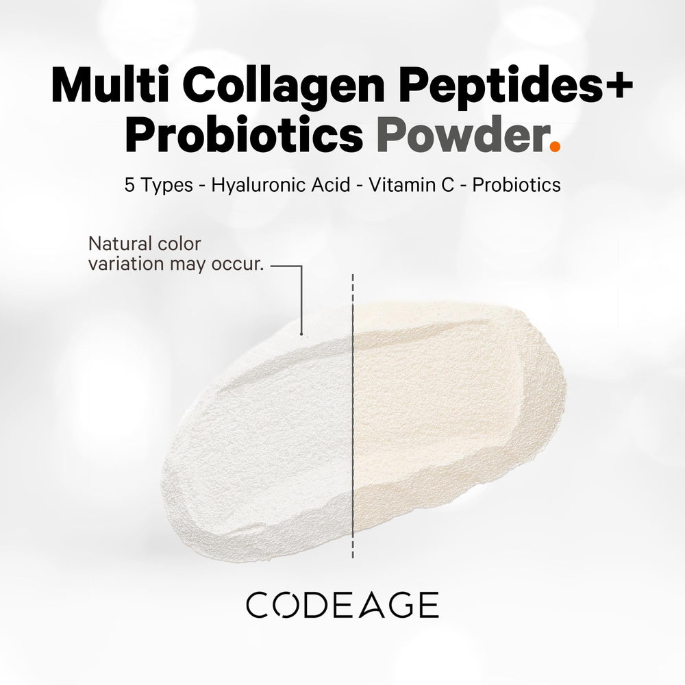 Codeage Multi Collagen Black Edition container showcases vitamin C and amino acids.