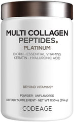 Codeage Multi Collagen bottle on the counter, signaling a daily routine