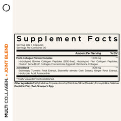Close-up of Codeage Multi Collagen capsules highlighting the five collagen types