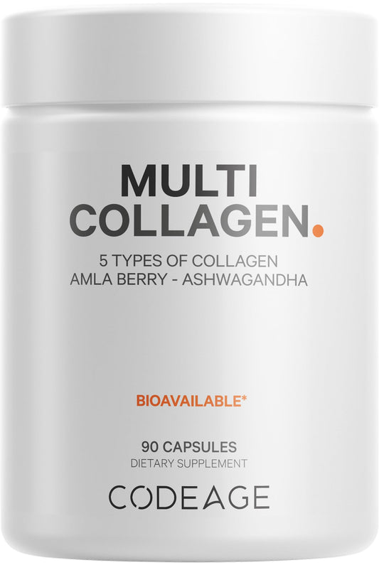 Codeage Multi Collagen capsules label close-up for daily routine