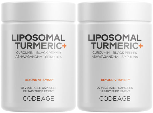 Codeage Organic Turmeric supplement bottle with vegan capsules for daily wellness