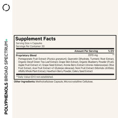 Codeage Polyphenols capsules closeup highlighting convenient vegan daily capsules.