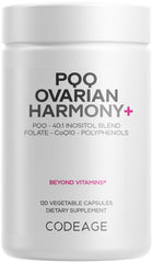 Codeage PQQ Ovarian Harmony bottle with capsules for convenient daily support
