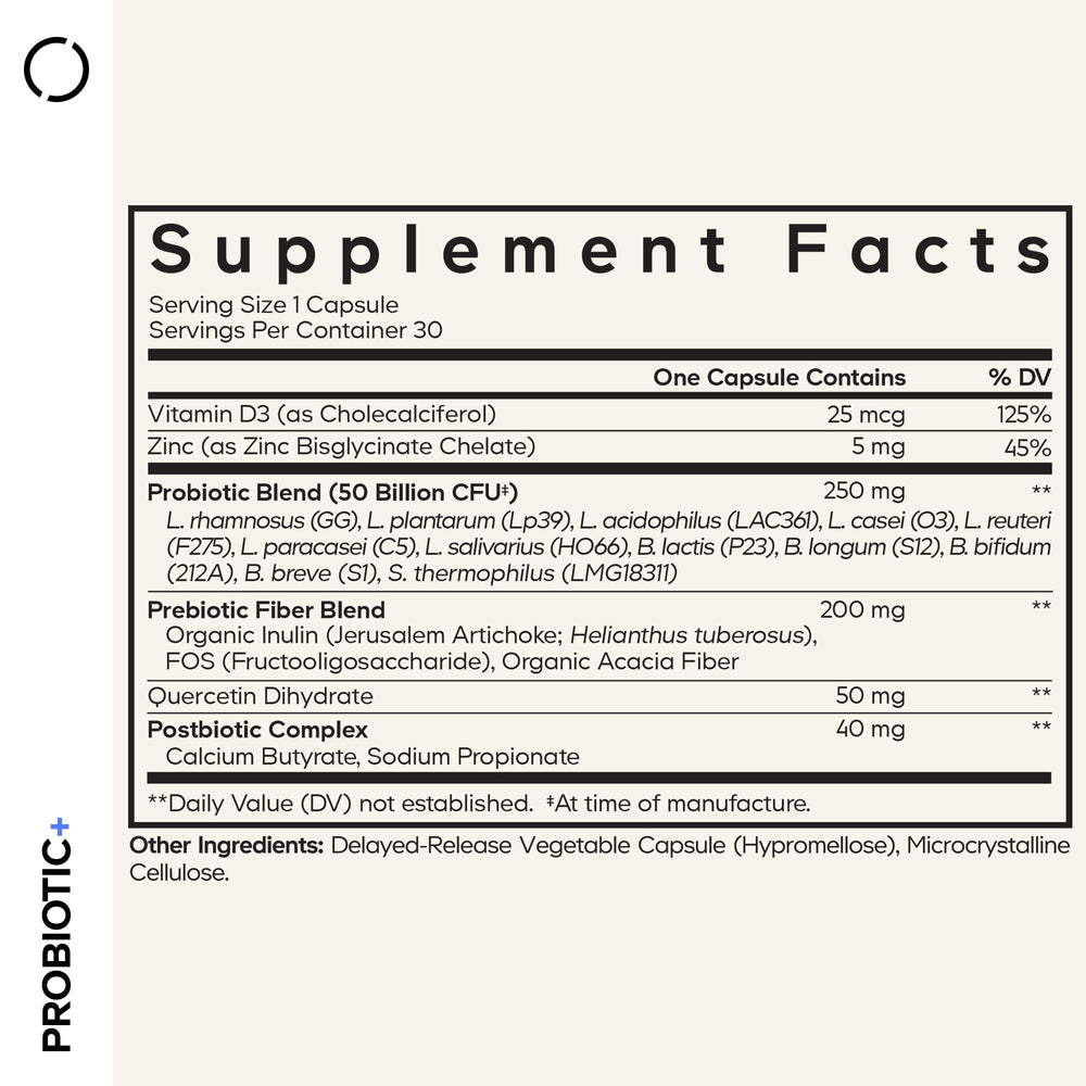 Codeage Probiotic+ 12-strain blend supports diverse gut health