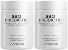 Codeage SBO Probiotic bottle front highlights 50B CFUs per serving for daily support
