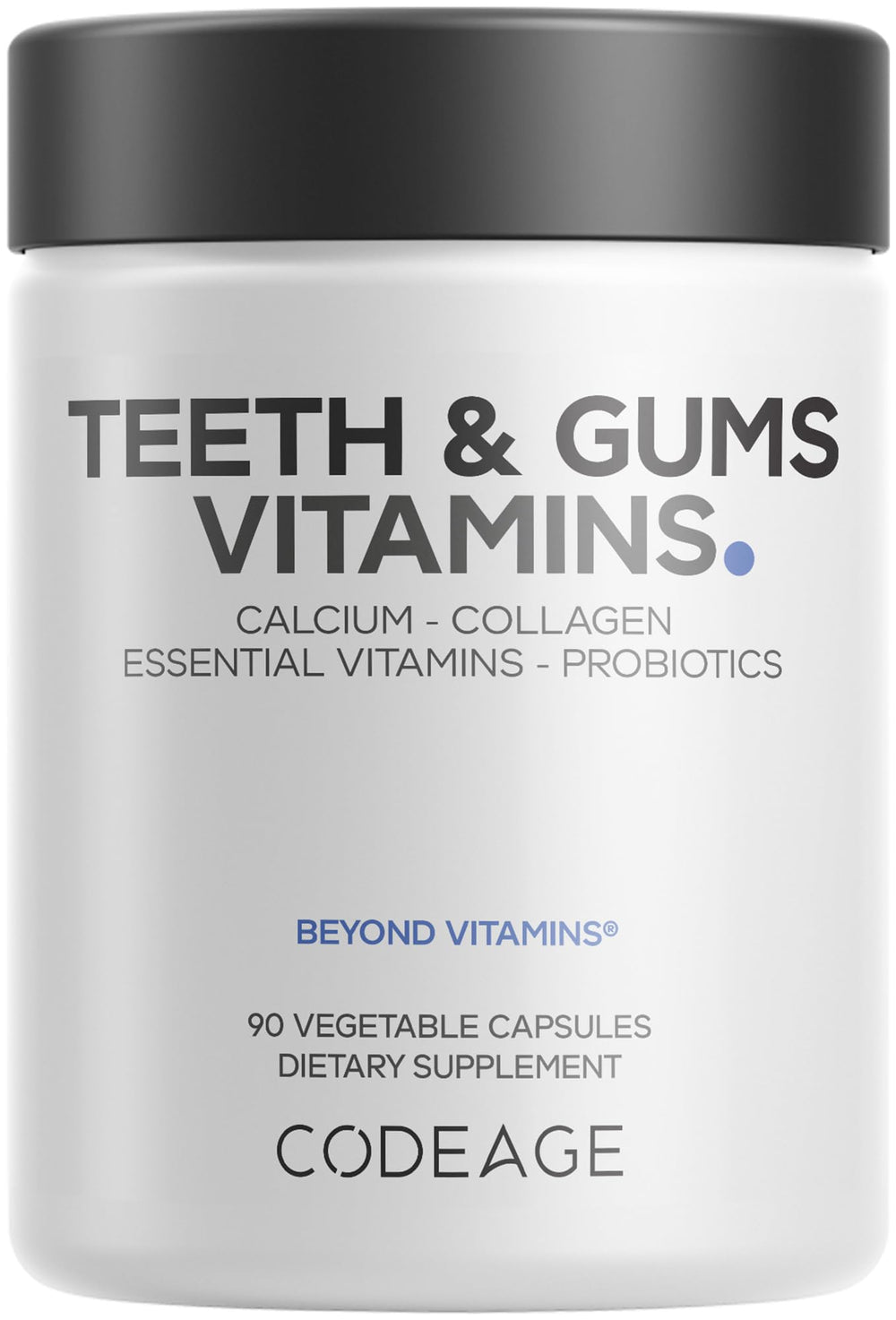 Codeage Teeth and Gums bottle for daily oral health support.