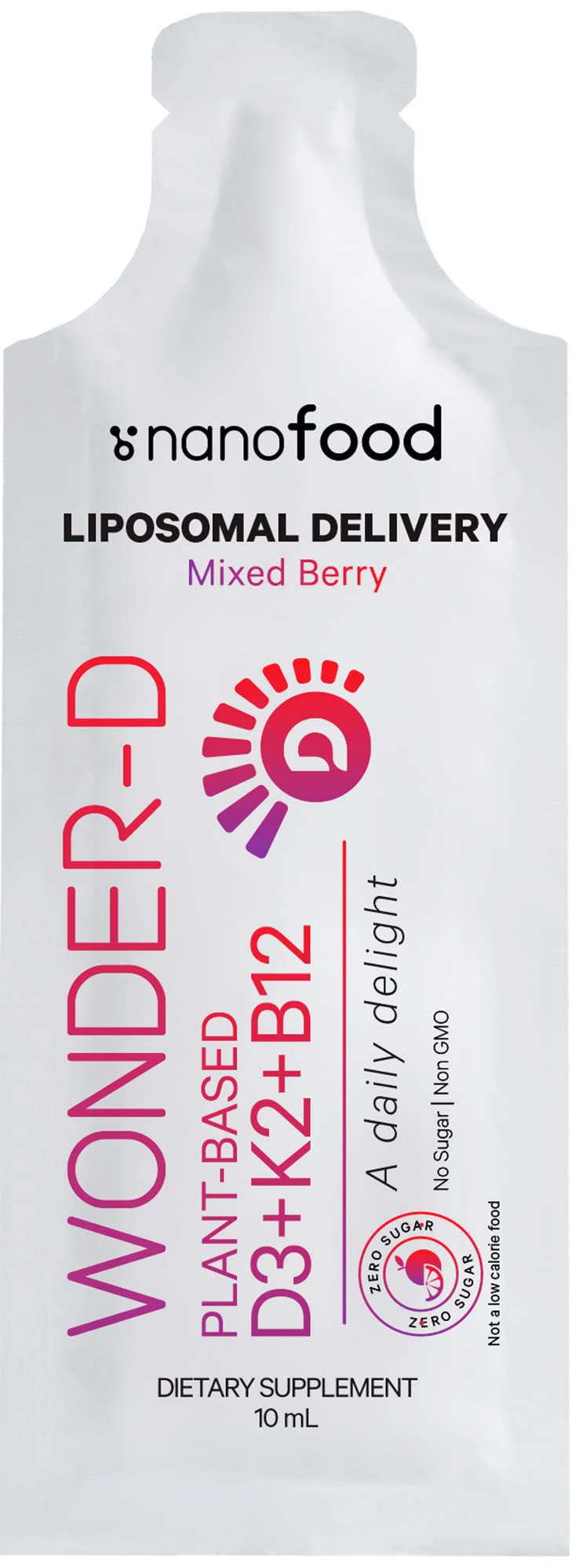 Codeage Wonder-D phospholipid delivery system illustration shows liposomal technology.