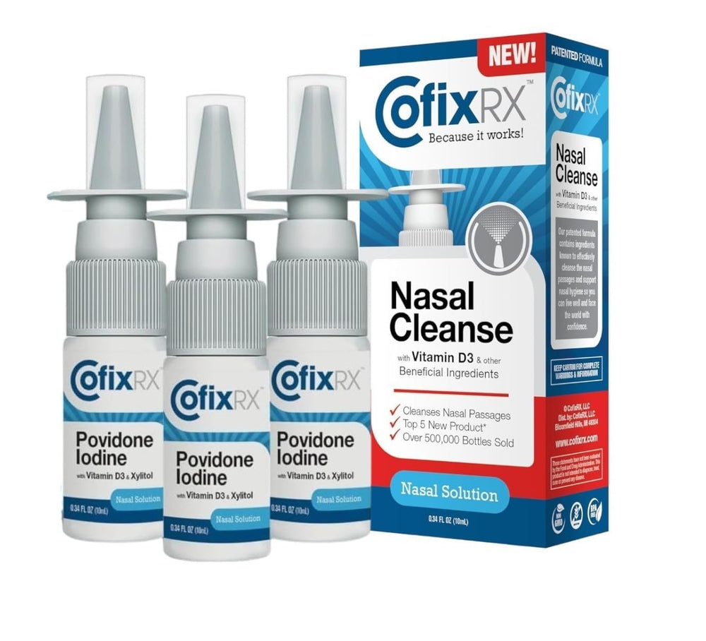 CofixRx nasal cleanse 3-pack bottles for convenient daily use