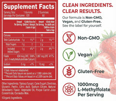 CogniTune L-Methylfolate Gummies packaging on a countertop.