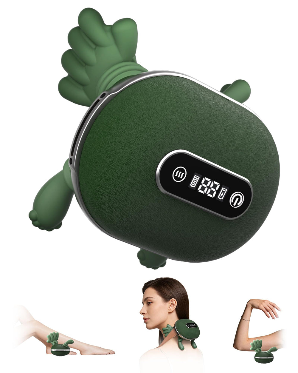 Cokxiore neck-back massager ergonomic-design eases tension along neck and shoulders.