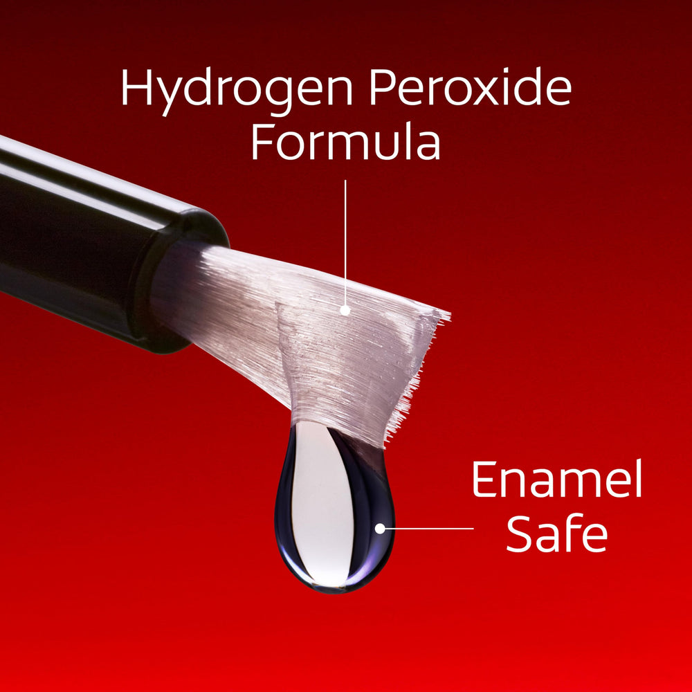 Applying Colgate Optic White before bed for enamel-safe whitening