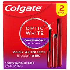 Colgate Optic White overnight pen pack with 2 pens for whitening at night
