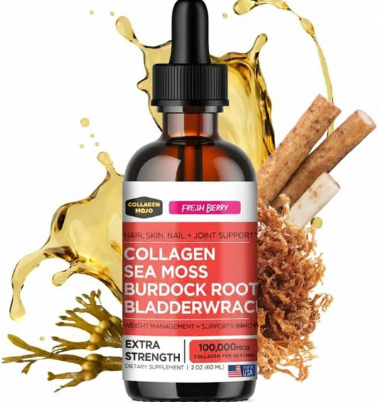 Collagen Mojo berry-flavored dropper supports daily skin and beauty routines