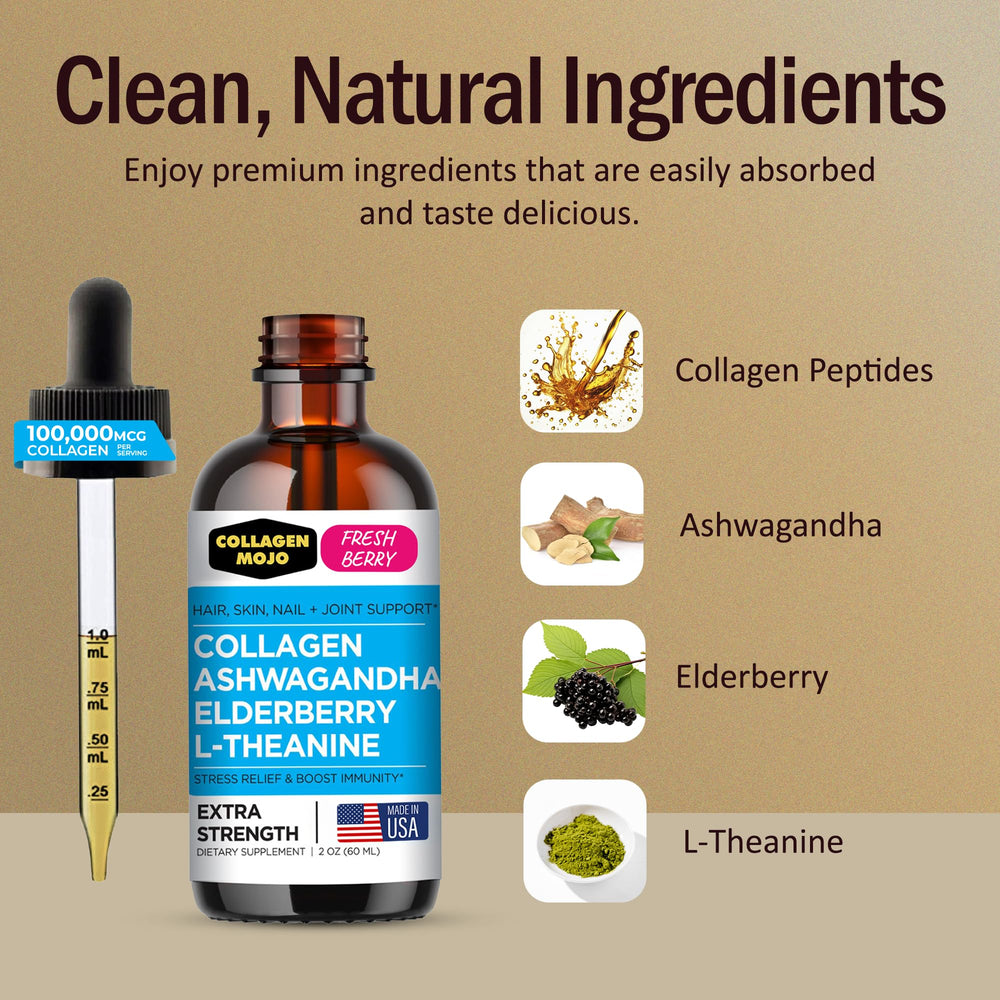 Collagen Mojo bottle on dresser showcases premium packaging for daily beauty routines.