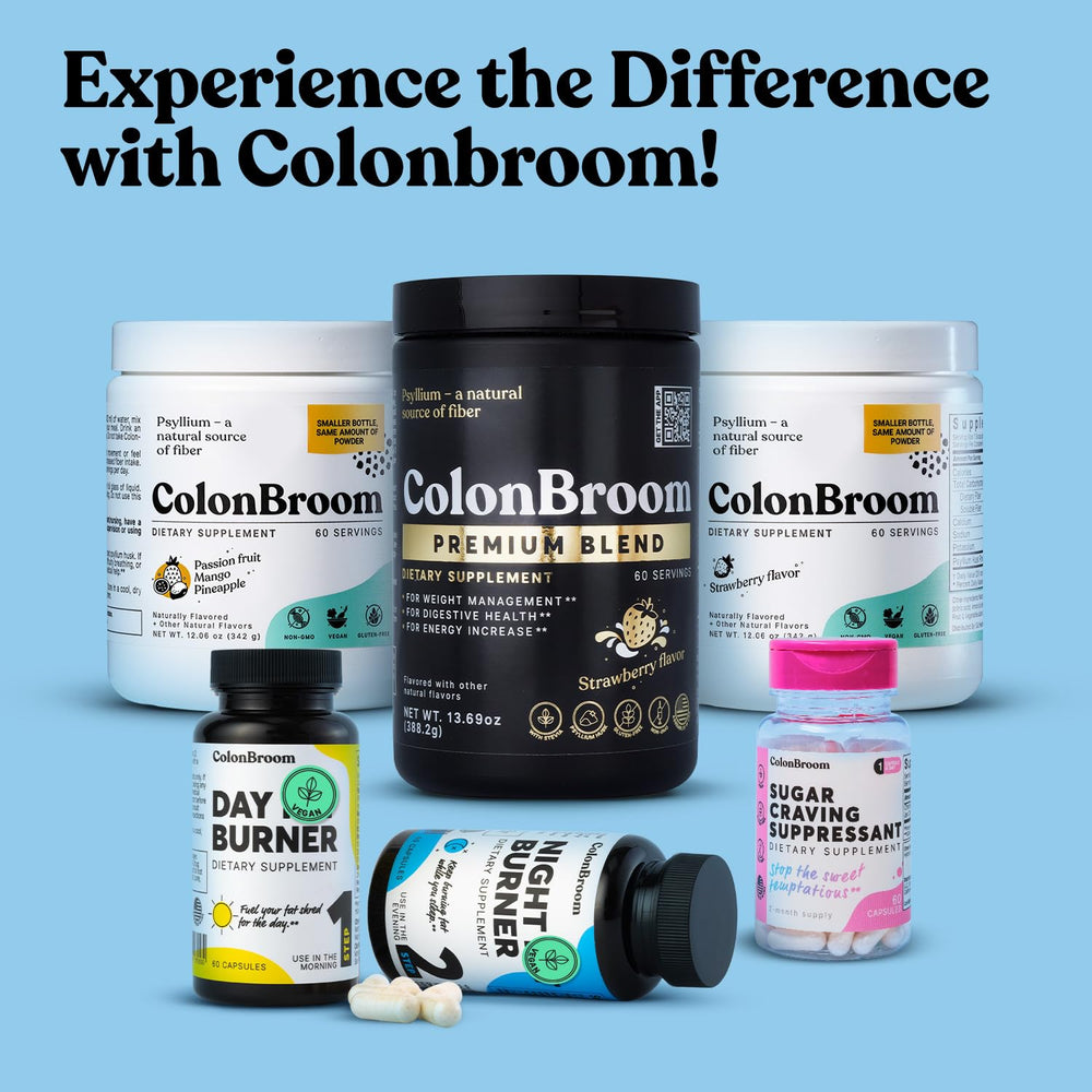 ColonBroom Vegan Gluten-Free Packaging, symbol of clean plant-based capsules.