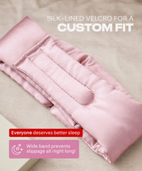 Sundaysilks Cloud Mask adjustable strap for secure, comfortable wear.