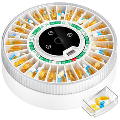 COLORWING 2025 smart pill dispenser front view showing organized 31-slot layout