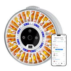 COLORWING Smart Pill Dispenser front view with 31 slots for easy daily organization.