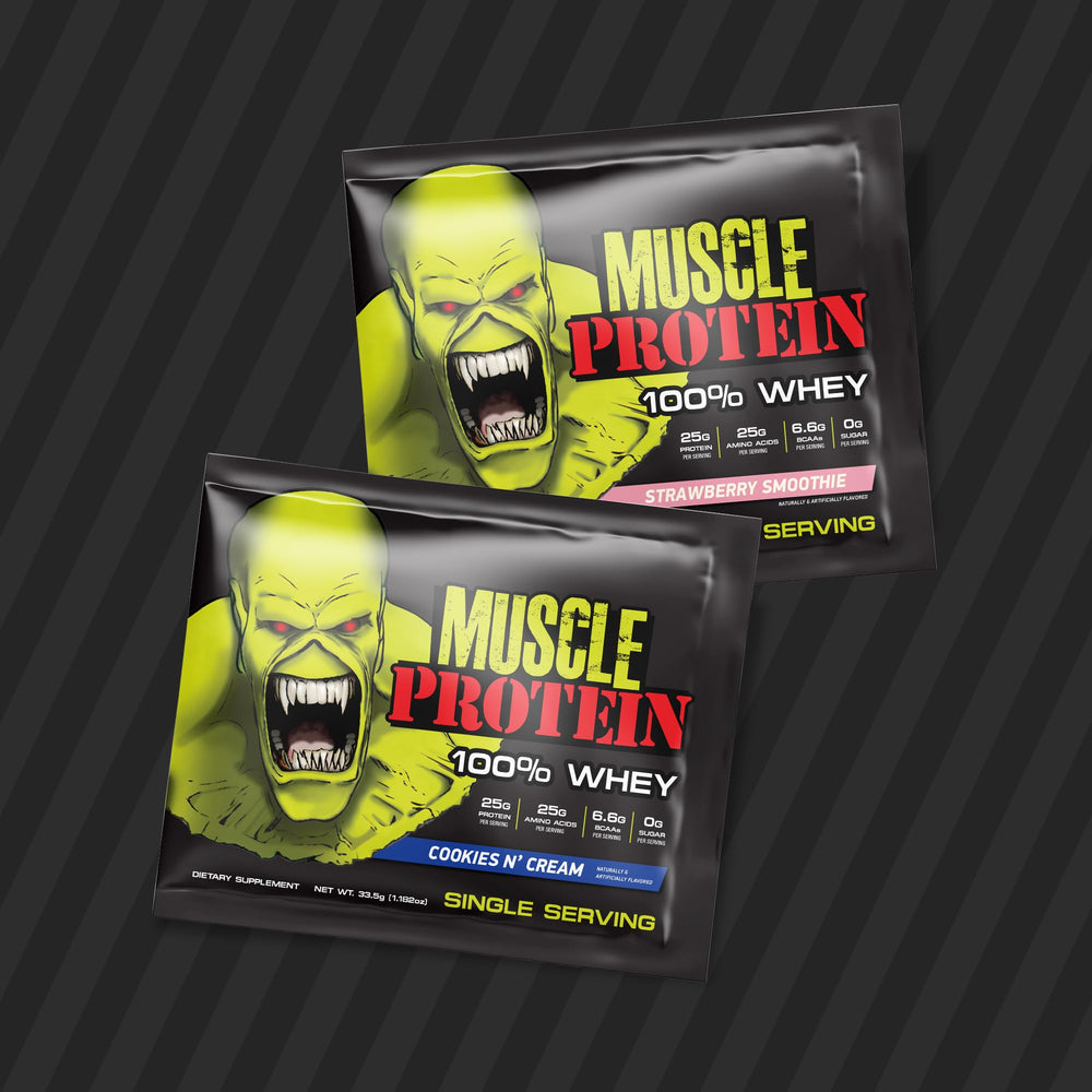 Colossal Labs Whey Travel Strawberry Packet ready for a post‑workout lift.