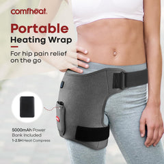 Comfheat hip wrap with adjustable strap for secure, comfortable fit.