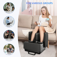 COMFIER compression and vibration massage targets ankles and calves for relief.