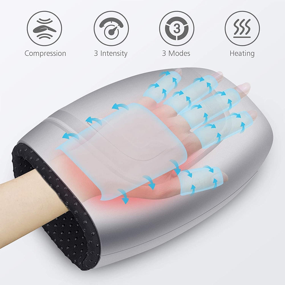 COMFIER cordless hand massager in use for convenient home or office relief.