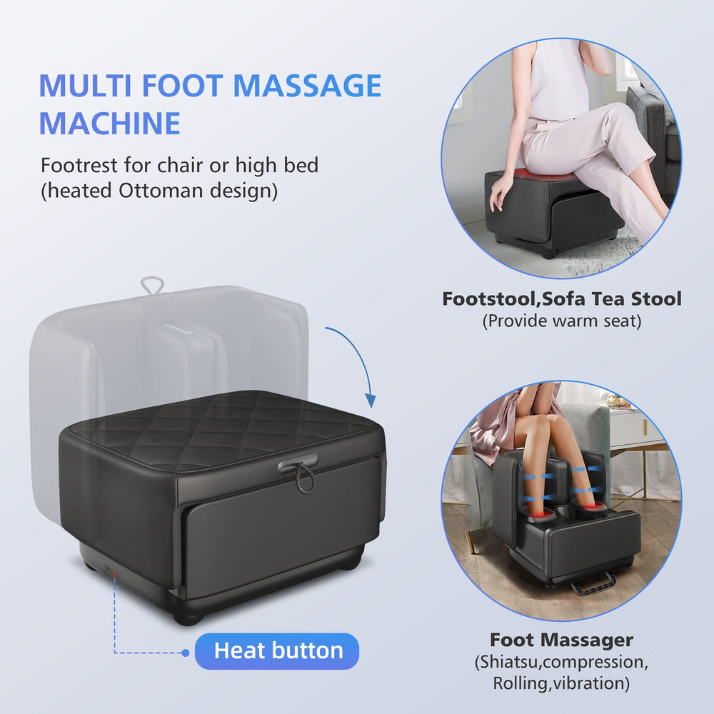 COMFIER 2-in-1 massager for feet and calves delivers soothing heat.
