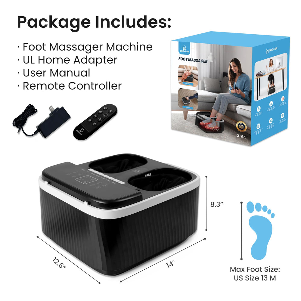 COMFIER foot massager with simple controls suitable for seniors and busy users.
