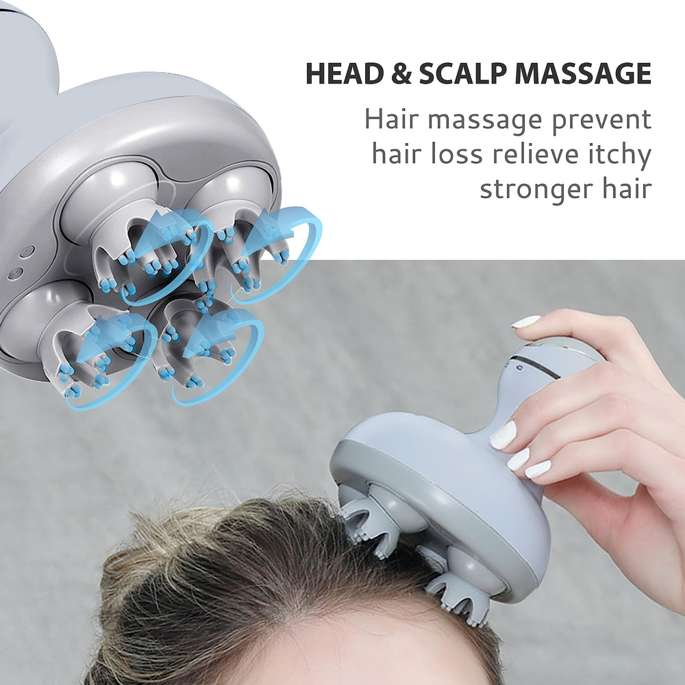 COMFIER head massager shows 28 nodes delivering deep kneading